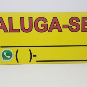 Placa Sinalização Aluga-se A3 30X 42 Cm